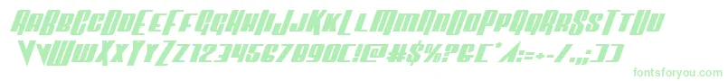 Vindicatorexpandital Font – Green Fonts on White Background
