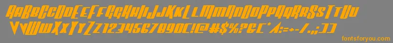 Vindicatorexpandital Font – Orange Fonts on Gray Background