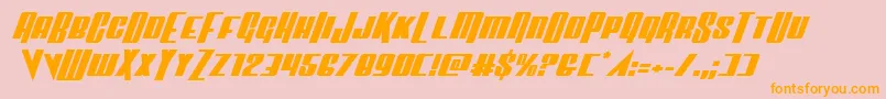 Vindicatorexpandital Font – Orange Fonts on Pink Background