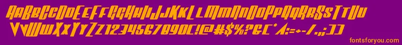 Vindicatorexpandital Font – Orange Fonts on Purple Background