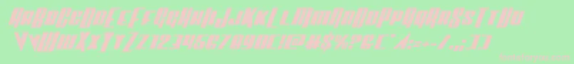Vindicatorexpandital Font – Pink Fonts on Green Background