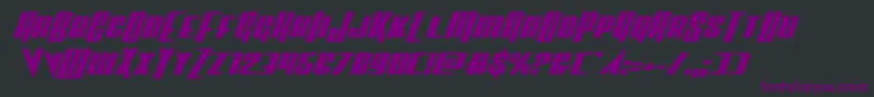 Vindicatorexpandital Font – Purple Fonts on Black Background