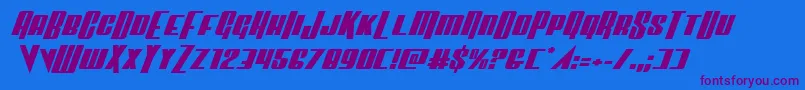 Vindicatorexpandital Font – Purple Fonts on Blue Background