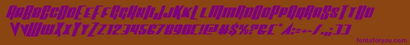 Vindicatorexpandital Font – Purple Fonts on Brown Background