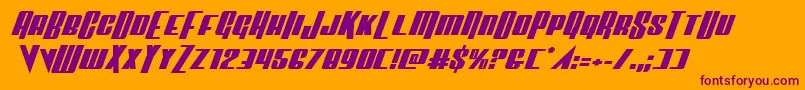 Vindicatorexpandital Font – Purple Fonts on Orange Background