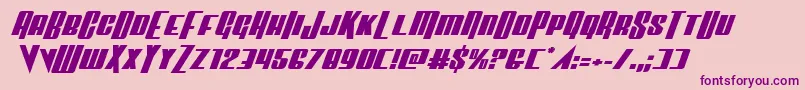 Vindicatorexpandital Font – Purple Fonts on Pink Background