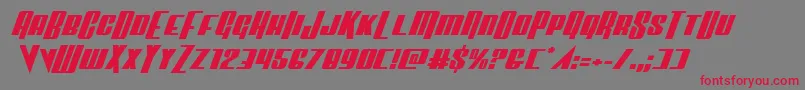 Vindicatorexpandital Font – Red Fonts on Gray Background