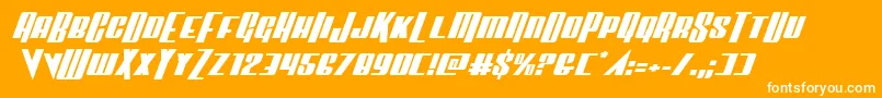Vindicatorexpandital Font – White Fonts on Orange Background