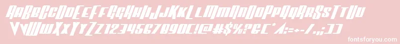 Vindicatorexpandital Font – White Fonts on Pink Background