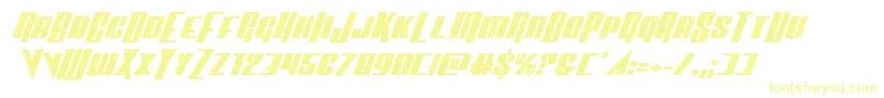 Vindicatorexpandital Font – Yellow Fonts on White Background