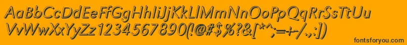 GroteskshXlightItalic Font – Black Fonts on Orange Background