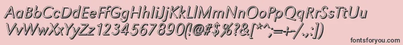 GroteskshXlightItalic Font – Black Fonts on Pink Background