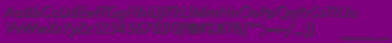 GroteskshXlightItalic Font – Black Fonts on Purple Background