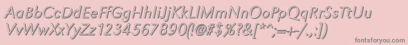 GroteskshXlightItalic Font – Gray Fonts on Pink Background