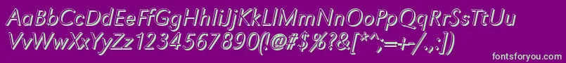 GroteskshXlightItalic Font – Green Fonts on Purple Background