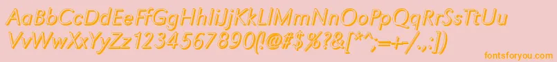 GroteskshXlightItalic Font – Orange Fonts on Pink Background