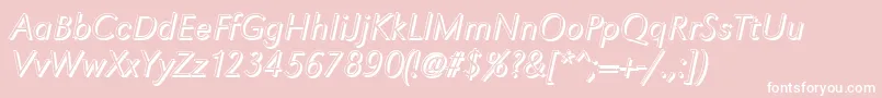 GroteskshXlightItalic Font – White Fonts on Pink Background