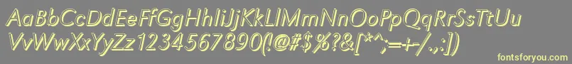 GroteskshXlightItalic Font – Yellow Fonts on Gray Background