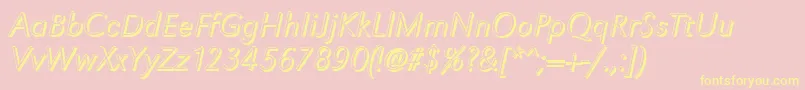 GroteskshXlightItalic Font – Yellow Fonts on Pink Background