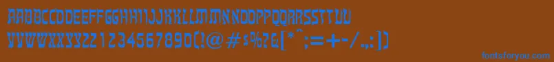 Tanach Font – Blue Fonts on Brown Background