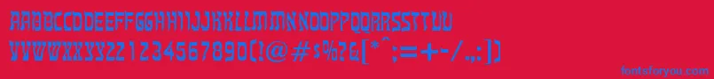 Tanach Font – Blue Fonts on Red Background