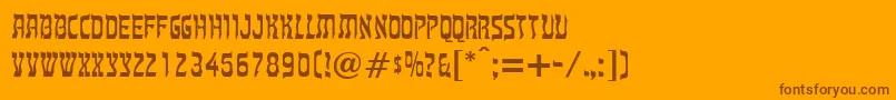 Tanach-Schriftart – Braune Schriften auf orangefarbenem Hintergrund