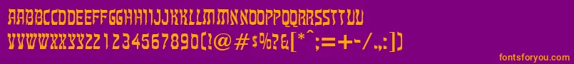 Tanach Font – Orange Fonts on Purple Background