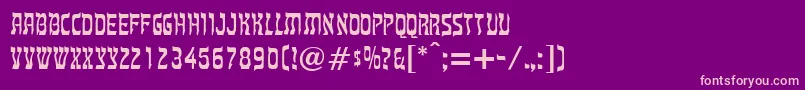 Tanach Font – Pink Fonts on Purple Background