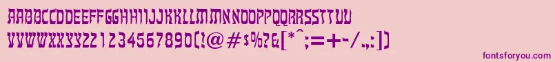 Tanach Font – Purple Fonts on Pink Background