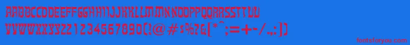 Tanach Font – Red Fonts on Blue Background