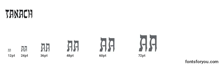 Размеры шрифта Tanach