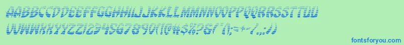 Eggrollgradital Font – Blue Fonts on Green Background