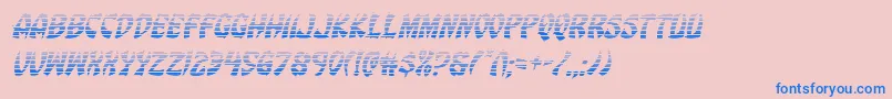 Eggrollgradital-Schriftart – Blaue Schriften auf rosa Hintergrund