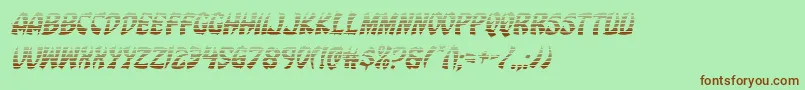 Eggrollgradital Font – Brown Fonts on Green Background