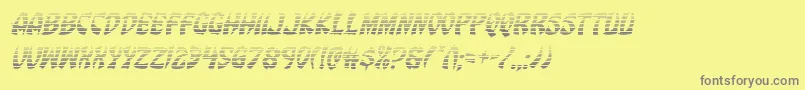 Eggrollgradital-Schriftart – Graue Schriften auf gelbem Hintergrund