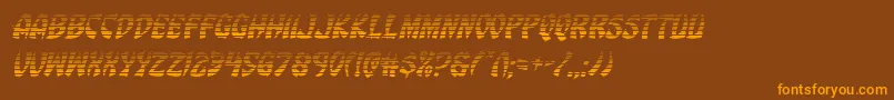 Eggrollgradital Font – Orange Fonts on Brown Background