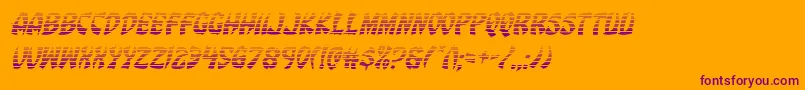 Eggrollgradital-Schriftart – Violette Schriften auf orangefarbenem Hintergrund