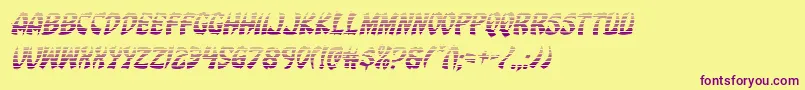 Eggrollgradital Font – Purple Fonts on Yellow Background