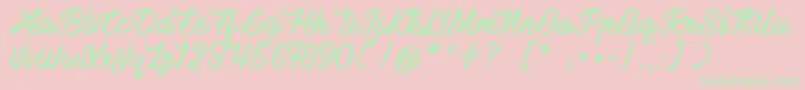 MauritianVibration Font – Green Fonts on Pink Background