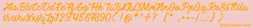 MauritianVibration Font – Orange Fonts on Pink Background