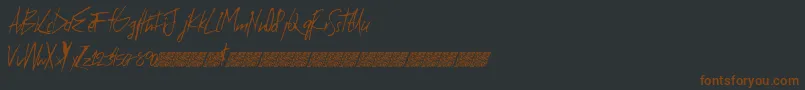 Highzombie Font – Brown Fonts on Black Background