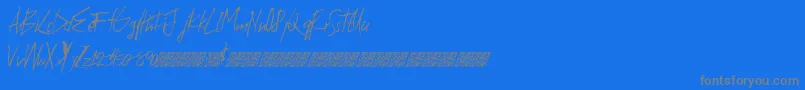 Highzombie-Schriftart – Graue Schriften auf blauem Hintergrund