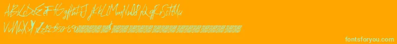 Highzombie Font – Green Fonts on Orange Background