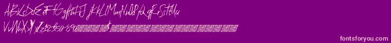 Highzombie Font – Pink Fonts on Purple Background