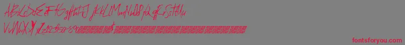 Highzombie Font – Red Fonts on Gray Background