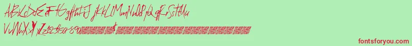 Highzombie Font – Red Fonts on Green Background