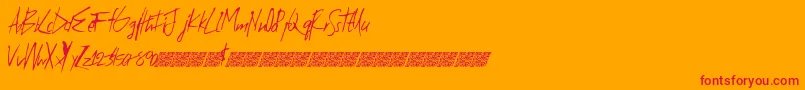 Highzombie Font – Red Fonts on Orange Background