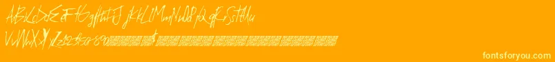Highzombie Font – Yellow Fonts on Orange Background