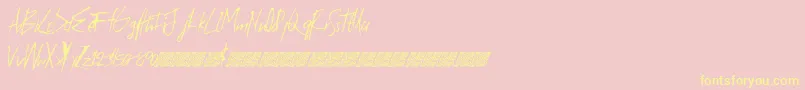 Highzombie Font – Yellow Fonts on Pink Background