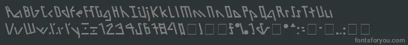 AlienTongueNormal Font – Gray Fonts on Black Background
